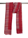 Reversible Woolen Mens Stole with Classic Striped Weave | Elegant Winter Wrap (80 × 28 Inches)