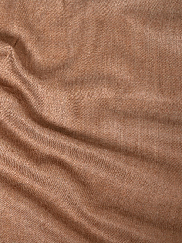 Solid Brown Fine Wool Women Shawl – Soft Winter Wrap (80 x 40 Inches)