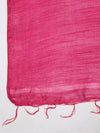 Rani Solid Cotton Dupatta with Subtle Texture & Tassel Ends (Size: 2.5x1 m Approx)