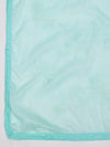 Soft Blue Dupatta with Cotton Thread Floral Embroidery & Lace Border (Size: 2.5x1 m Approx)