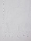 White Sheer Handwoven Cotton Dupatta with Tassel Finish (Size: 2.5x1 m Approx)