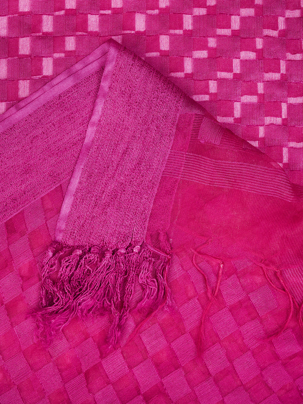 Rani Cutwork Cotton Dupatta with Tassels (Size: 2.5x1 m Approx)