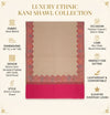 Naqsh-e-Kashmir Woven Kani Jacquard Pink Shawl with Solid Panel & Traditional Border