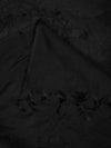 Black Chanderi Cotton Dupatta with Subtle Floral Embroidery (Size: 2.5x1 m Approx)