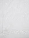 White Chanderi Cotton Dupatta with Subtle Floral Embroidery (Size: 2.5x1 m Approx)