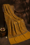 Naqsh-e-Kashmir Inspired Jamawar Floral Paisley Vine Wool Blend Yellow Shawl