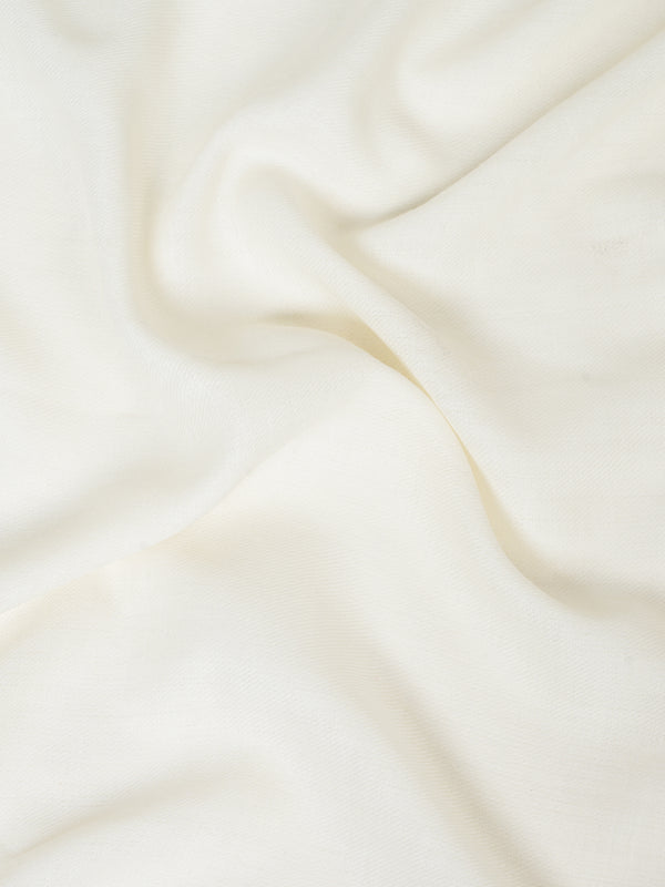 Solid Ivory Fine Wool Mens Shawl – Soft Winter Wrap (80 x 40 Inches)