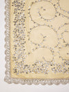 Cream Georgette Dupatta with Hand Gota Patti Work (Size: 2.5x1 m Approx)