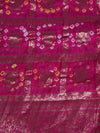 Rani Bandhani Banarasi Gharchola Silk Dupatta with Zari Border (Size: 2.5x1 m Approx)