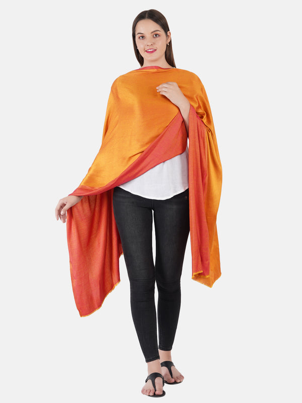 Reversible Bamboo Silk Women Stole | Elegant Dual-Tone Statement Wrap (80 × 28 Inches)