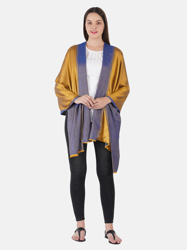 Reversible Bamboo Silk Women Stole | Elegant Dual-Tone Statement Wrap (80 × 28 Inches)