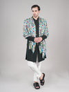 Bamboo Silk Heritage Printed Mens Stole | Refined Traditional Statement Wrap (80 × 28 Inches)