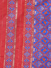 Royal Purple Paithani Silk Dupatta with Geometric Motifs & Contrast Zari Border (Size: 2.5x1 m Approx)