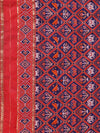 Royal Orange Paithani Silk Dupatta with Geometric Motifs & Contrast Zari Border (Size: 2.5x1 m Approx)