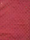Maroon Banarasi Silk Dupatta with Gold Zari Buti & Ornate Border (Size: 2.5x1 m Approx)