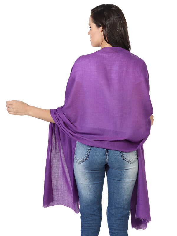 Micro Wool Solid Women Stole | Lightweight Essential (80 × 28 Inches)