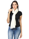 Micro Wool Solid Women Stole | Lightweight Essential (80 × 28 Inches)