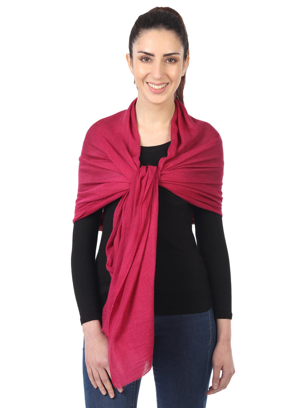 Micro Wool Solid Women Stole | Lightweight Essential (80 × 28 Inches)