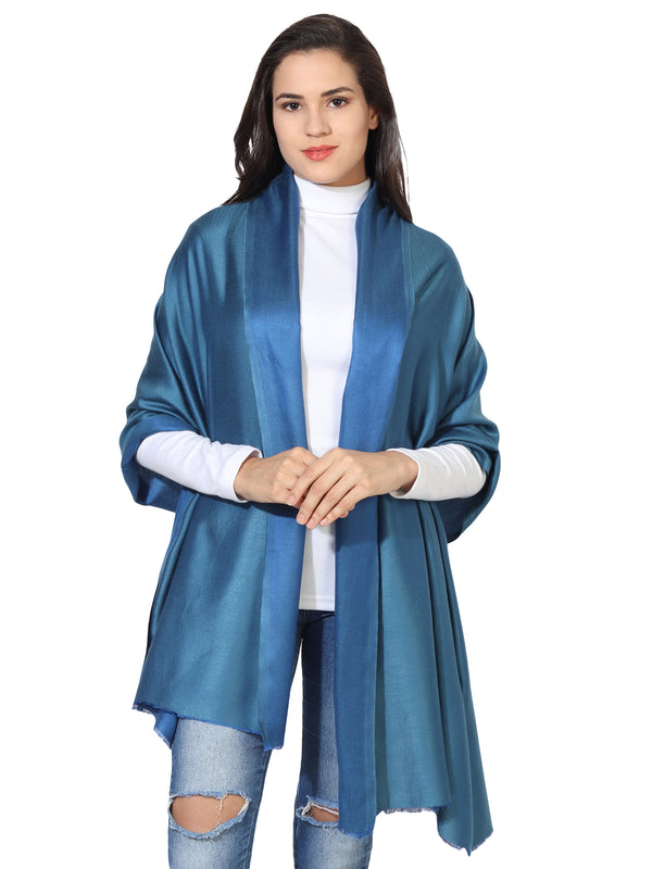 Reversible Bamboo Silk Women Stole | Elegant Dual-Tone Statement Wrap (80 × 28 Inches)