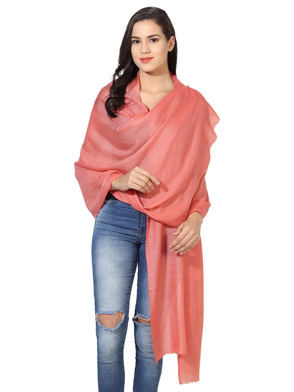 Micro Wool Solid Women Stole | Lightweight Essential (80 × 28 Inches)