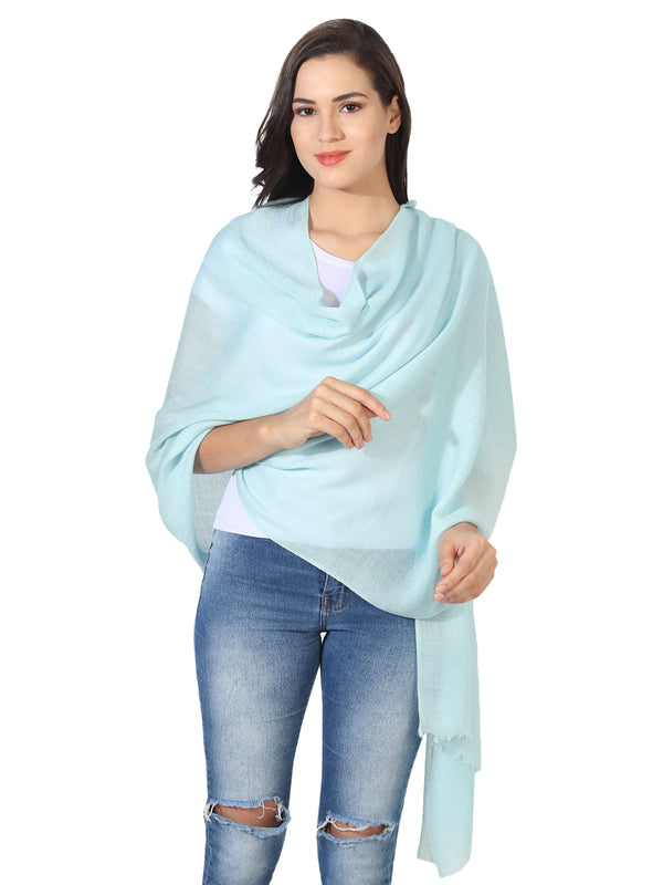 Micro Wool Solid Women Stole | Lightweight Essential (80 × 28 Inches)