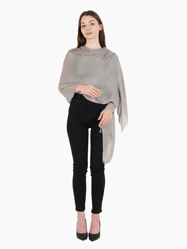 Micro Wool Solid Women Stole | Lightweight Essential (80 × 28 Inches)