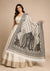 Naqsh-e-Kashmir Inspired Paisley Jacquard White Shawl with Kani-Inspired Floral Border