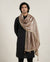 Fendi Mens Dupatta – Beige Tone with Lace Border & Latkan Finish
