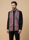 Reserve Mens All-Over Paisley & Floral Print Bamboo Silk Grey Stole