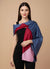 Printed Silk Women Stole with Artistic Motif Design | Elegant Lightweight Wrap (80 × 28 Inches)