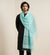Cotton Mens Dupatta – Blue with Diamond Cut Work & Woven Border