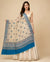 Naqsh-e-Kashmir Woven Kani Jacquard Blue Shawl with All-Over Buttis & Solid Panel