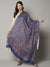 Bamboo Silk Blue Kashmiri Women Stole with Traditional Paisley Jaal | Soft & Elegant | 80×28 Inches