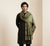 Khadi Cotton Mens Dupatta – Dusty Bottle Green with Textured Weave