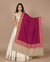 Naqsh-e-Kashmir Woven Kani Jacquard Wine Shawl with Solid Panel & Traditional Border
