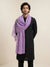 Organza Mens Dupatta – Lavender with Paisley Embroidery & Floral Design