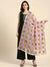 Chinon Phulkari Women Pink Dupatta with Traditional Motif Work & Tape Border