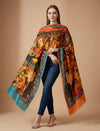 Signature Bamboo Silk PrintedStole | Heritage Pichwai & Miniature Art Inspired Print