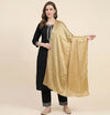 Gold Nazneen Chiffon Dupatta with Lace Border | Solid Lightweight Wrap