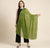 Green Nazneen Chiffon Dupatta with Lace Border | Solid Lightweight Wrap
