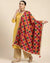 Luxe Chinon Women Phulkari Multicolor Dupatta with Mirror Detailing, Tape Border & Latkan Tassels