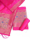 Women’s Banarasi Silk Unstitched Suit Set | Luxurious Ethnic Ensemble