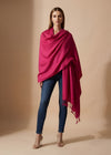 Everyday Solid Textured Viscose Pink Women's Stole | Lightweight Wrap