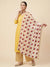 Luxe Chinon Women Phulkari White Dupatta with Lace Border & Traditional Motif Work