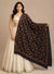 Naqsh-e-Kashmir Inspired Jamawar Floral Paisley Vine Wool Blend Black Shawl