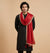 Fendi Mens Dupatta – Red Tone with Lace Border & Latkan Finish