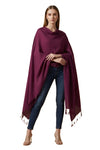 Everyday Solid Textured Viscose Purple Women's Stole | Lightweight Wrap
