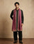 Heritage Phulkari Embroidered Purple Mens Dupatta with Lace Border