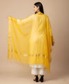 Yellow Lightweight Cotton Silk Dotted Dupatta | Elegant Everyday Ethnic Drape