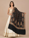 Naqsh-e-Kashmir Kani Woven All-Over Paisley Jacquard Black Shawl